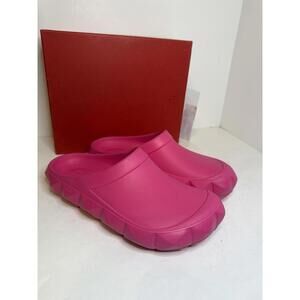 Valentino Garavani Pink Rubber Clog Mule Slides Men’s 43 US 10 Made in Italy
